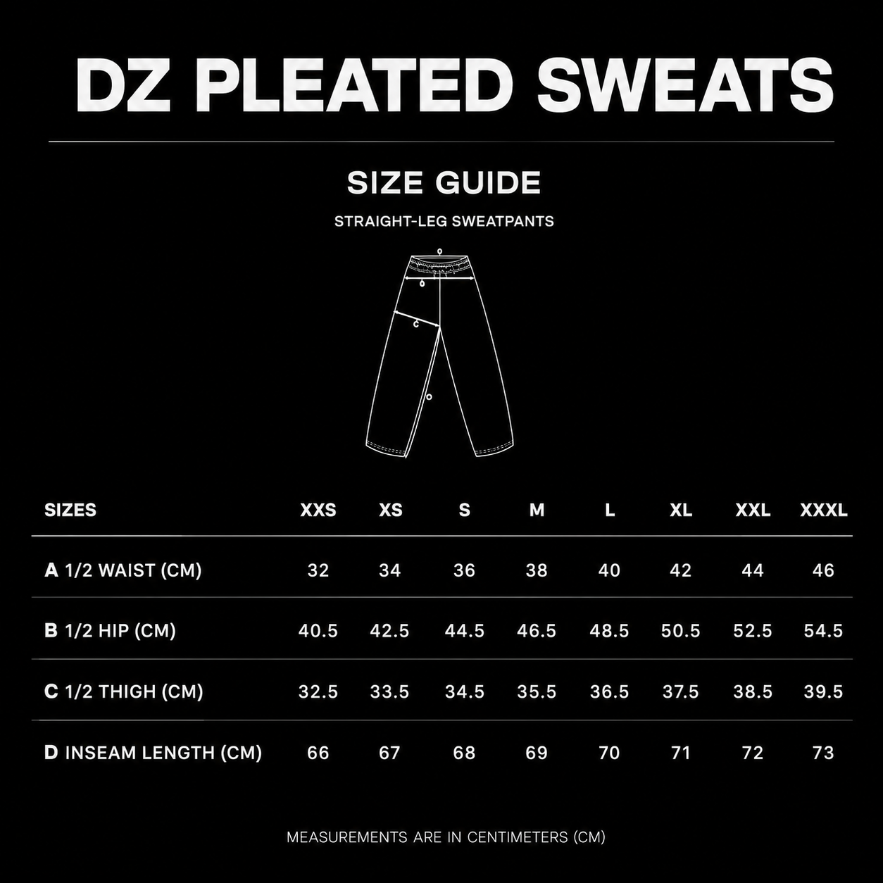 DZ PLEATED SWEATS