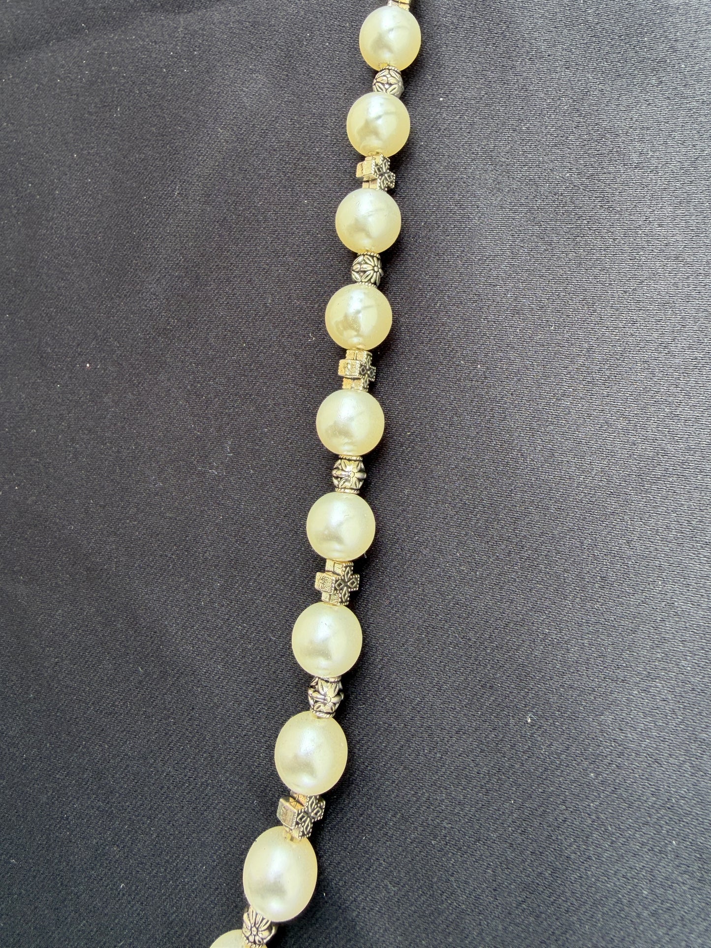 1 Of Ones: Mini cross x floral barrel "pearl" chain