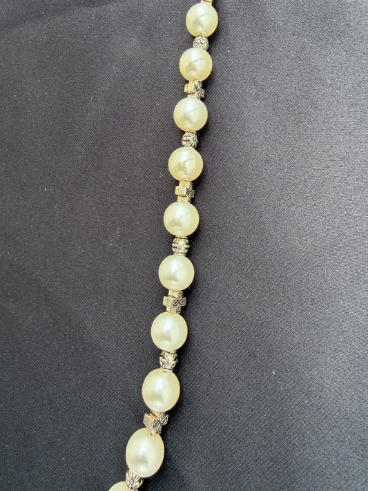 1 Of Ones: Mini cross x floral barrel "pearl" chain